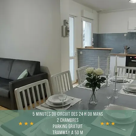 Lägenhet Le Georges Durand - Parking - 5 Min Du Circuit 24h - Wifi - 2 Le Mans
